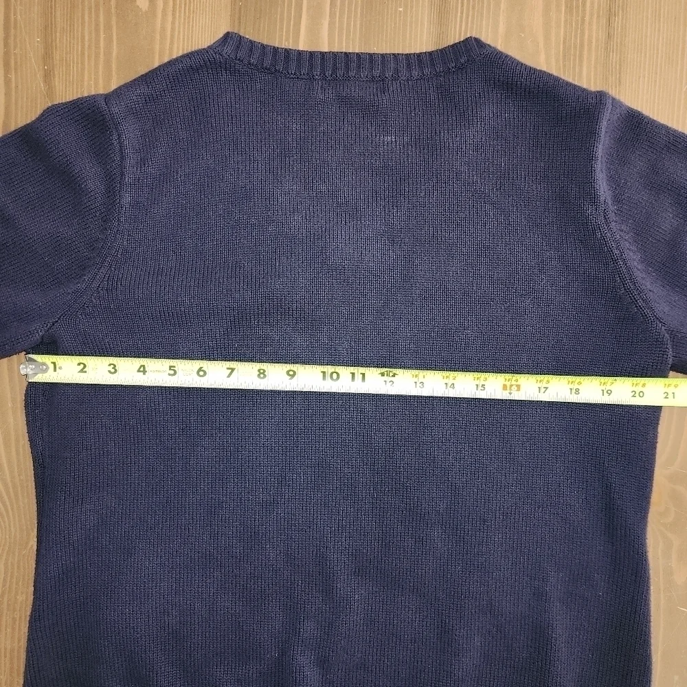 LIZ CLAIBORNE 100% Cotton Navy Argyle Sweater Men's Size XL Navy Blue Pullover